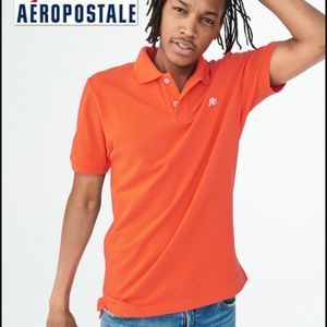 NWT 3XL Aeropostale Orange Men Pique Polo Shirt